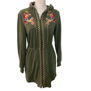 Solitaire hooded sweatshirt dress